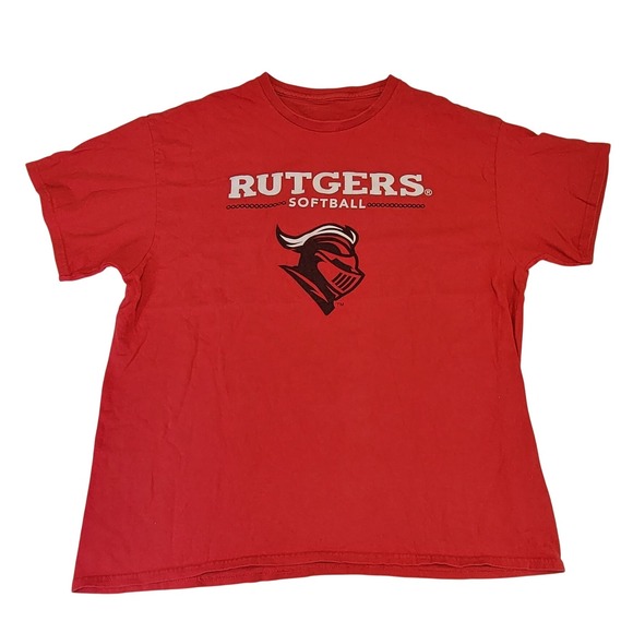 Rutgers Other - Rutgers Scarlet Knights Softball T-Shirt Orange NCAA College Graphic Tee‎